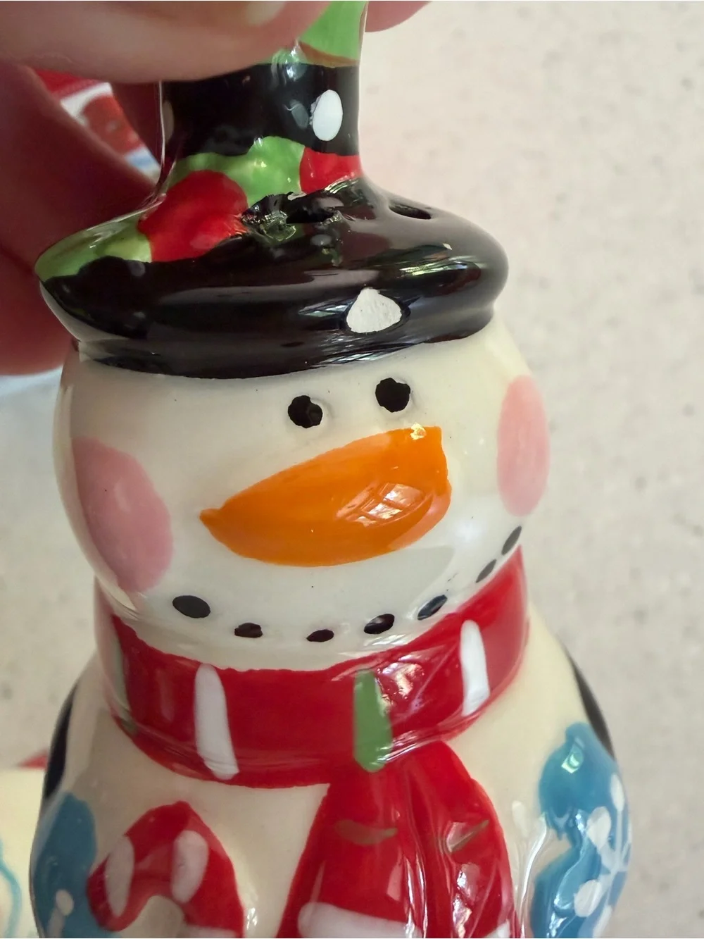Pier 1 Imports Christmas Salt & Pepper Shakers. Snowman & Santa! Cottagecore